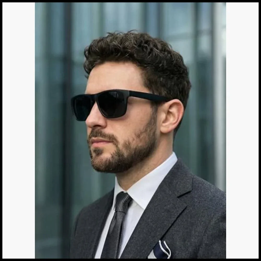 Polarized Sunglasses with UV400 Protection, Square Frame, Sport Driving Fishing